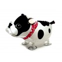 Cute Black White Spot Dog Walking Animals Pet Party Balloon